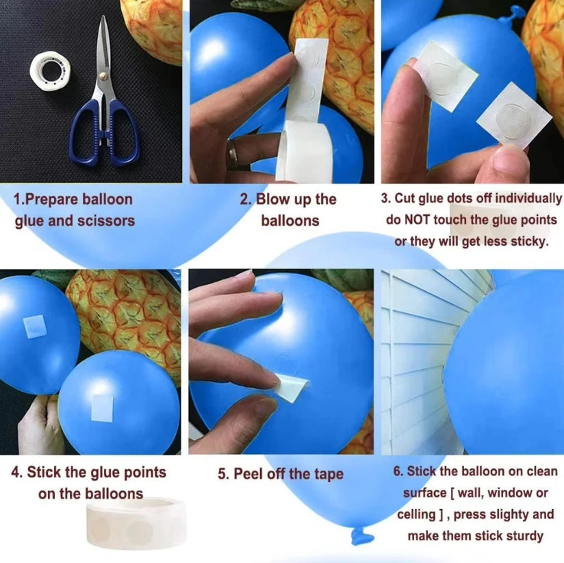 1/10 Roll Double-sided Adhesive Dots Transparent Removable Balloon Adhesive Tape Glue For Diy Craft Wedding Birthday Party Decor