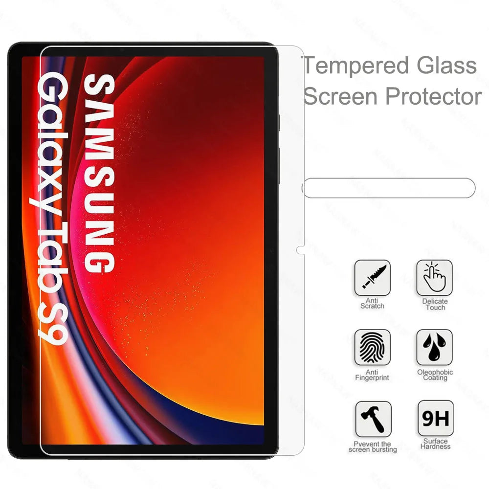2PCS HD Scratch Proof Tempered Glass Screen Protector For Samsung Galaxy Tab A8 A7 lite A9 Plus S9 FE S8 S7 S5e S6 lite 2024