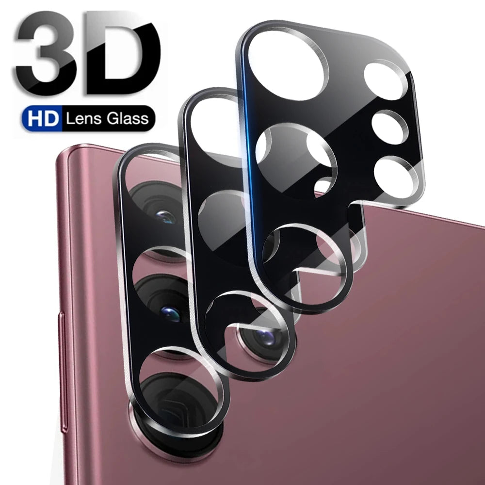 3D Camera Lens Protector For Samsung Galaxy S25 S24 S23 S22 Ultra Plus Back Camera Len Cover Tempered Glass Film For S23Plus