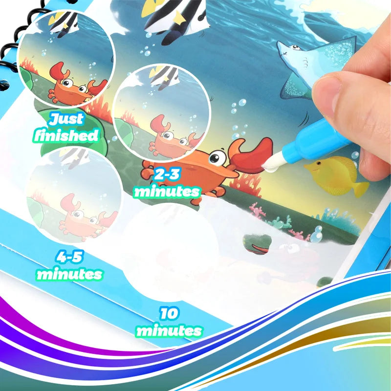 Montessori Toys Magic Water Drawing Book Kids Educational Games Paintings Children Coloring for Babies From 1 Year to 3 Toys