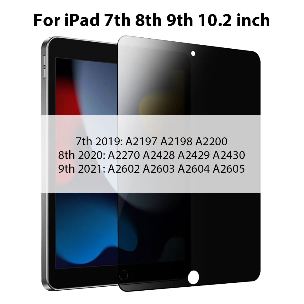 Privacy Glass For iPad Pro 12.9 11 13 2024 M4 M2 10th Gen Screen Protector For iPad Air 5 4 3 7th 8th 9th 10.2 Mini 6 10.5 Film
