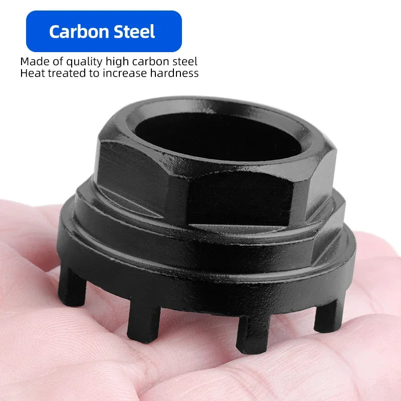 Eight Notch Tool Bicycle Drive-side Bottom Bracket ISIS BB Cups Install e-Bike 8 Teeth Fitting Chainring Lockring Removal Sleeve