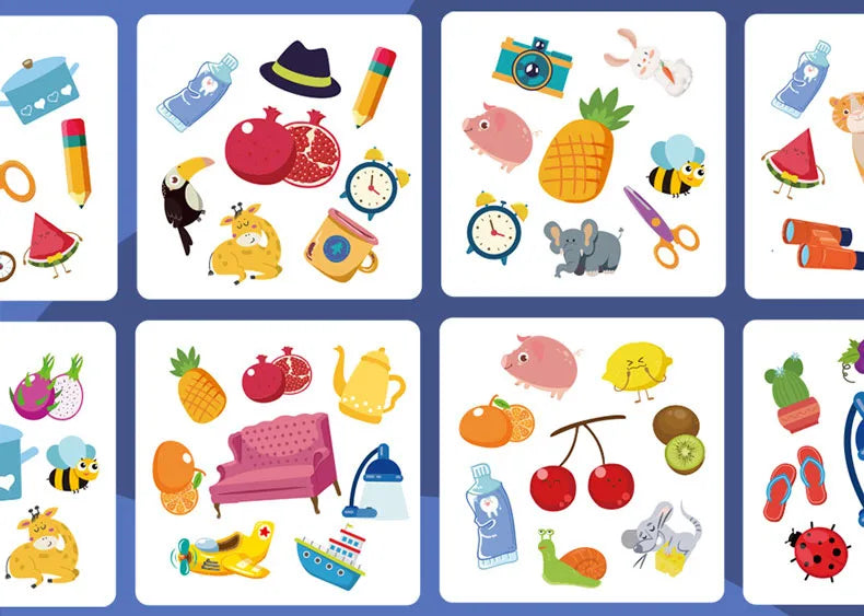 Children Memory Matching Cards Toys Animal Traffic Cognition Boards Games Early Educational Logical Thinking Toys Brain Training