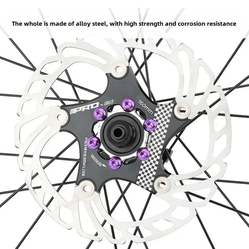 Bike Disc Brake Rotor Fixing Screw 12PCS T25 Bicycle screws Steel Alloy for MTB Road Bike 6-Bolt Plate Bicycle accessories