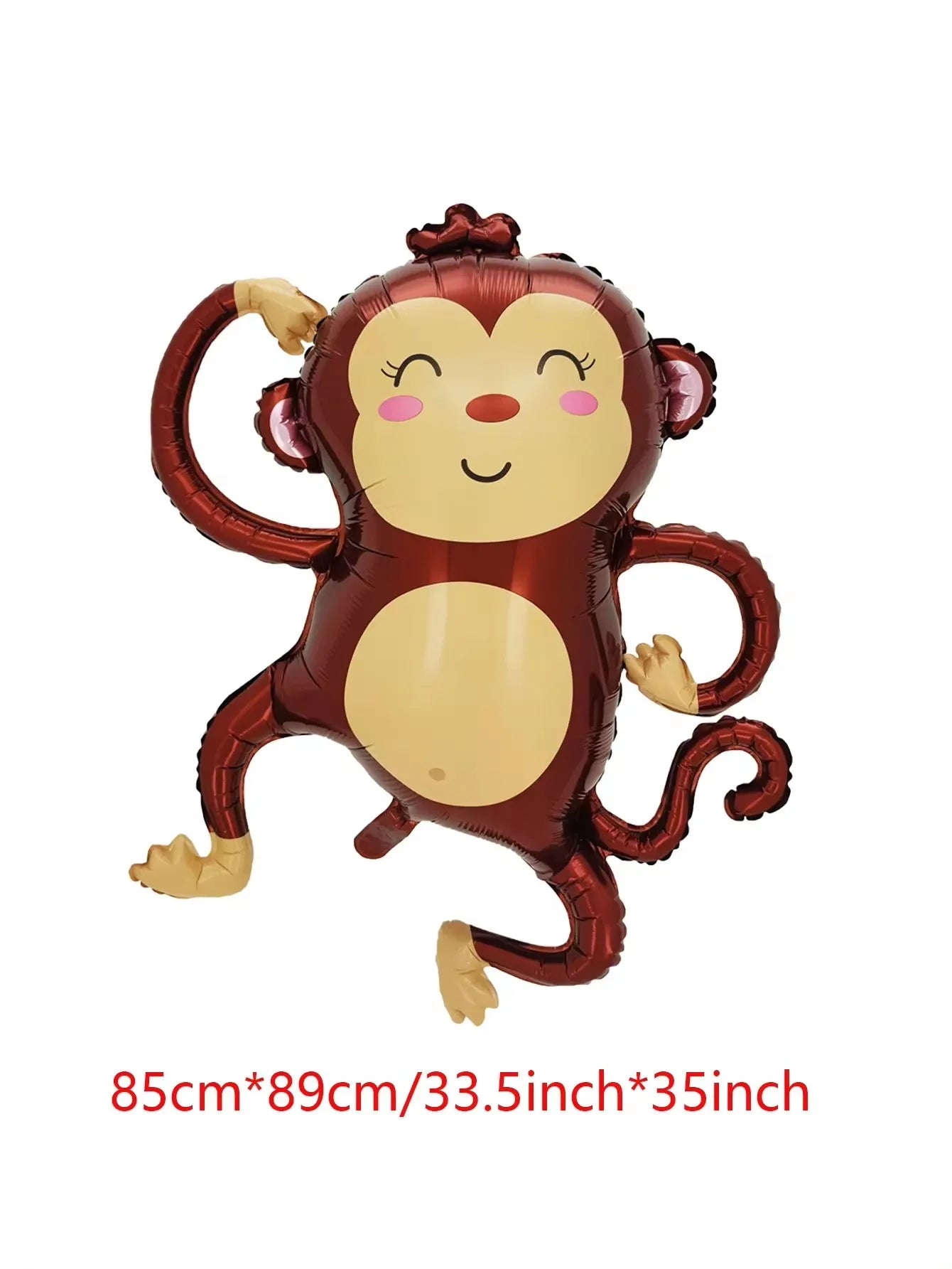 Large Animal Foil Balloons Monkey Lion Zebra Elephant Giraffe Crocodile Balloon Children's Day Birthday Party Decorations