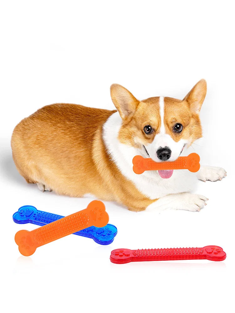 Pet Dog Chew Toys Rubber Bone Toy Aggressive Chewers Dog Toothbrush Doggy Puppy Dental Care For Dog Pet Accessories