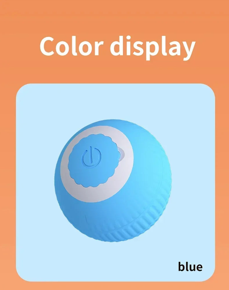 Cat Interactive Ball Toy Automatic Rolling Ball Faux Tail Rechargeable Smart Pet Electric Toy Dog Cat Training Imitate Mouse