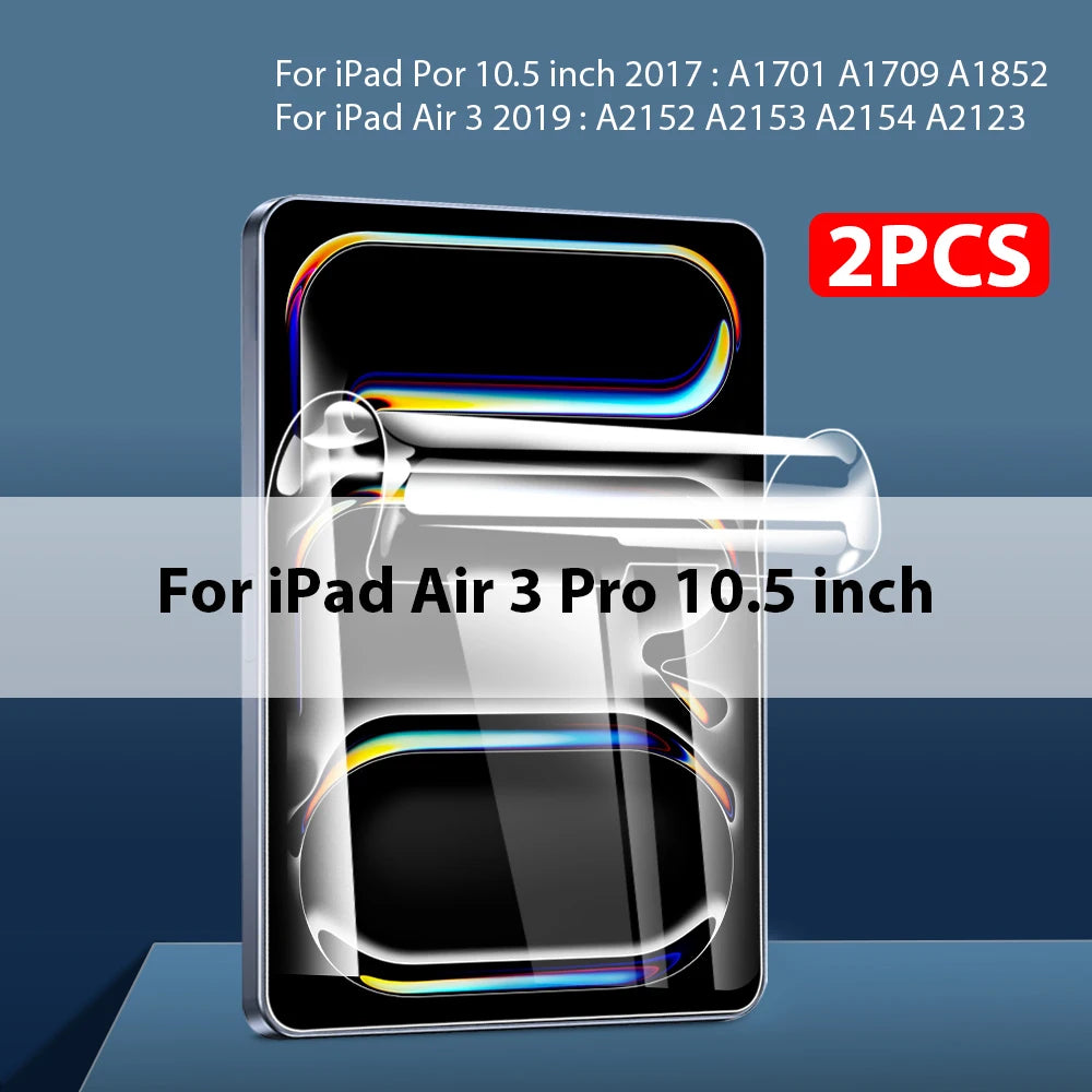 Hydrogel Film For Ipad Pro 11 13 M4 M2 12.9 Air 5 4 3 2 Screen Protector For Ipad 10 9 10th 9th Generation Mini 6 10.2 10.9 2024