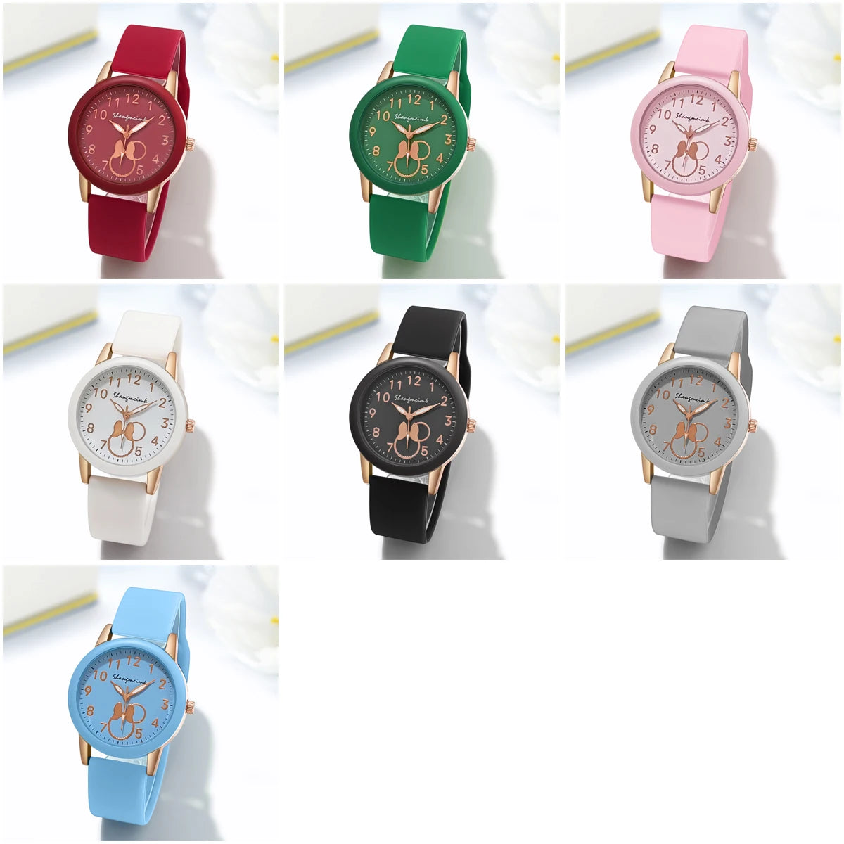 Casual Women Sport Cartoon Silicone Quartz Student Watch