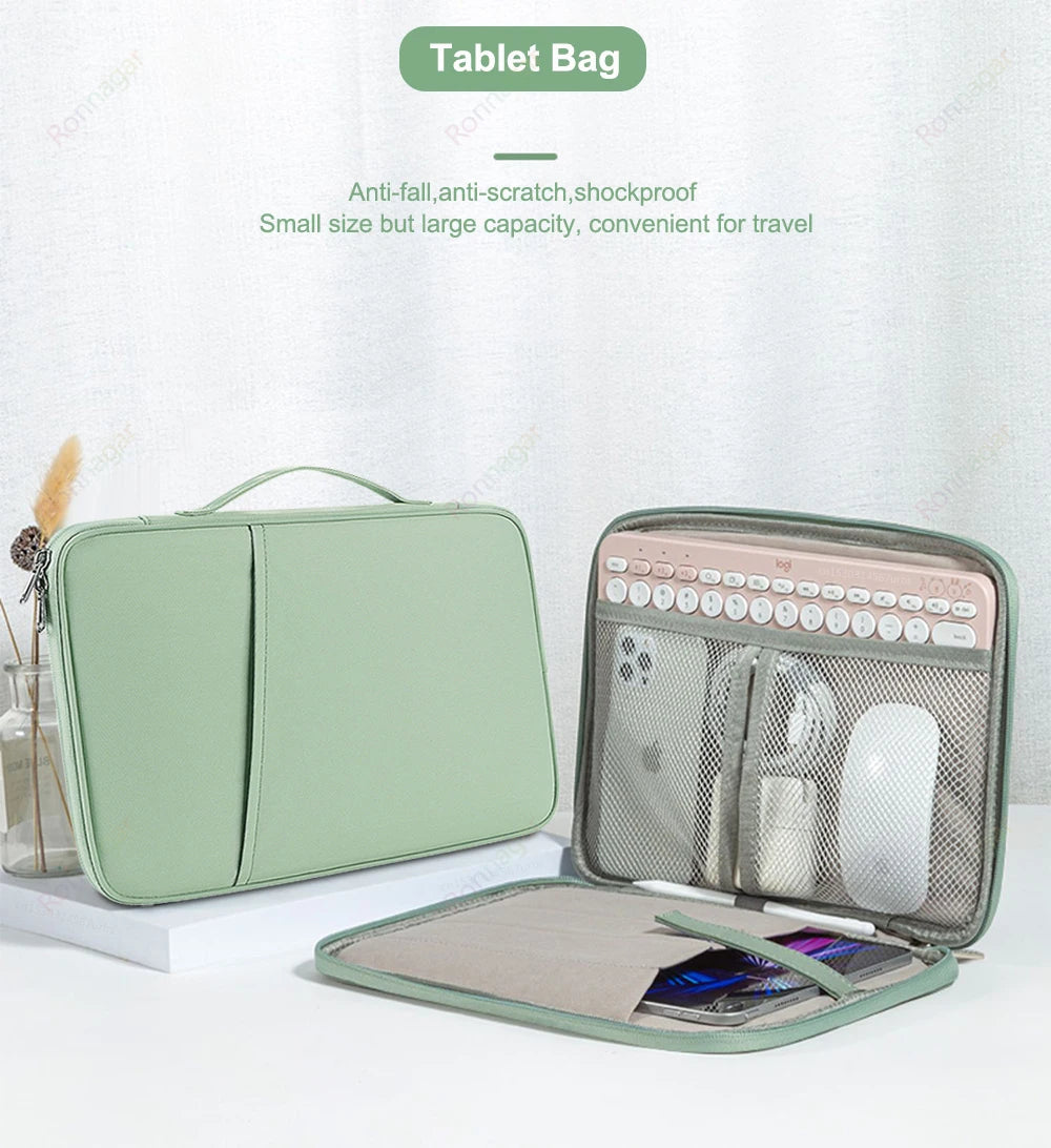Tablet Sleeve Bag Samsung Galaxy Tab S9 S10 Plus 2024/S8/S7 11" S9+/S8 +/S7+FE 12.4''A9/A8/S7/A7/S6Lite 10.4 Pockets Pouch Funda