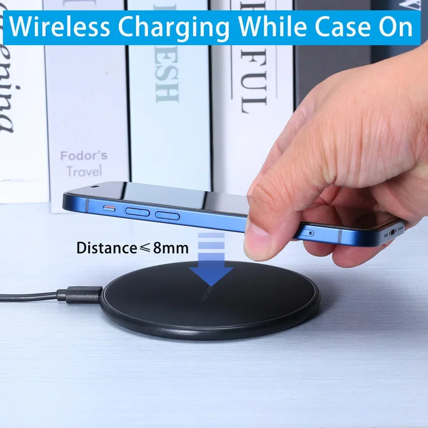 30W Super Fast Wireless Charger For Samsung Galaxy S20 S10 S9 S8 Note Phone Charging Pad For iPhone 15 14 13 12 Pro Xs Max X 8