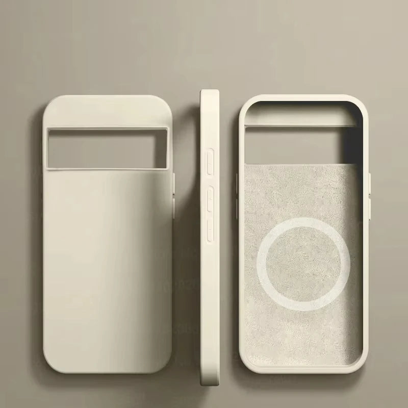 Luxury Magnetic Case For Google Pixel 8 7 6 9 Pro 6A 7A Bumper Soft Cases Shockproof For Magsafe Back Cover Phone Accessories