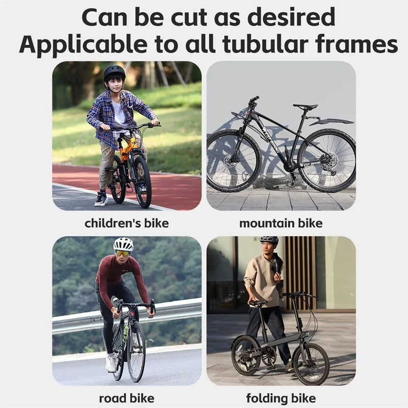 WEST BIKING Bicycle Chain Protection Sticker Mountain Bike Carbon Fiber Chain Sticker Folding Frame Anti-scratch Protective Film