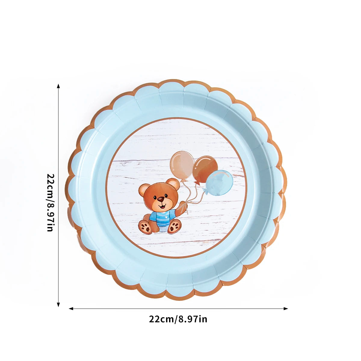 Bear Happy Birthday Decorations Wall Backdrop Banner Paper Plate Cup Gift Bags for Baby Shower Supplies Bear 1st Birthday Decor
