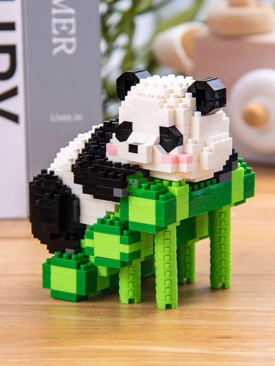 Creative DIY Assemable Animal Cute MINI Chinese Style Animal Panda Building Block Educational Boy Toys For Children Model Bricks