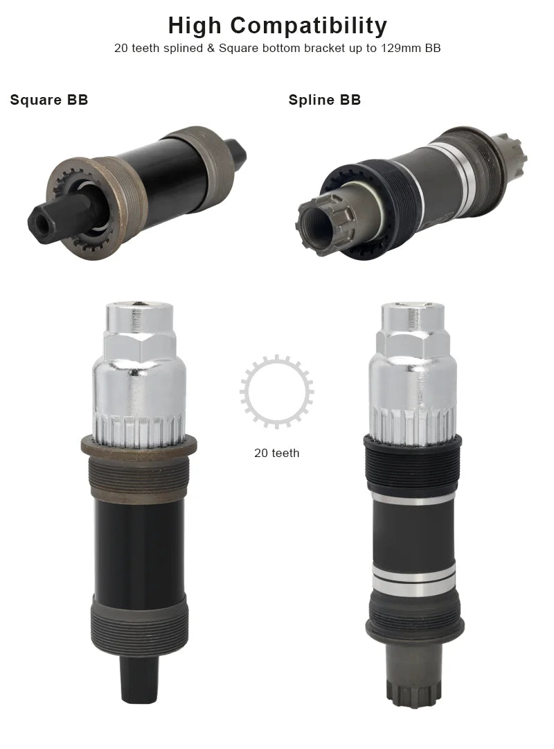 Bicycle Bottom Bracket Removal Socket Cycling Crank Pedal Puller Remover Repair Extractor Bike Universal Removing Tools Parts