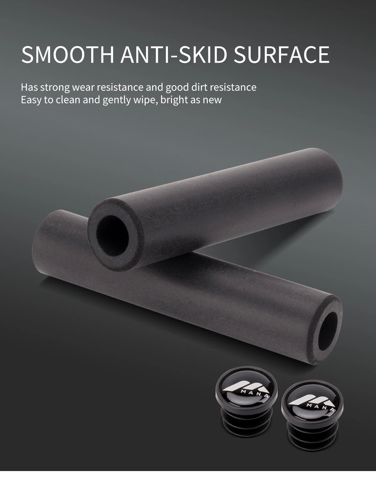 MANA MTB Bike Silicone Grip Thickening Lightweight Comfortable Shock Absorption Bicycle Handlebar Grip