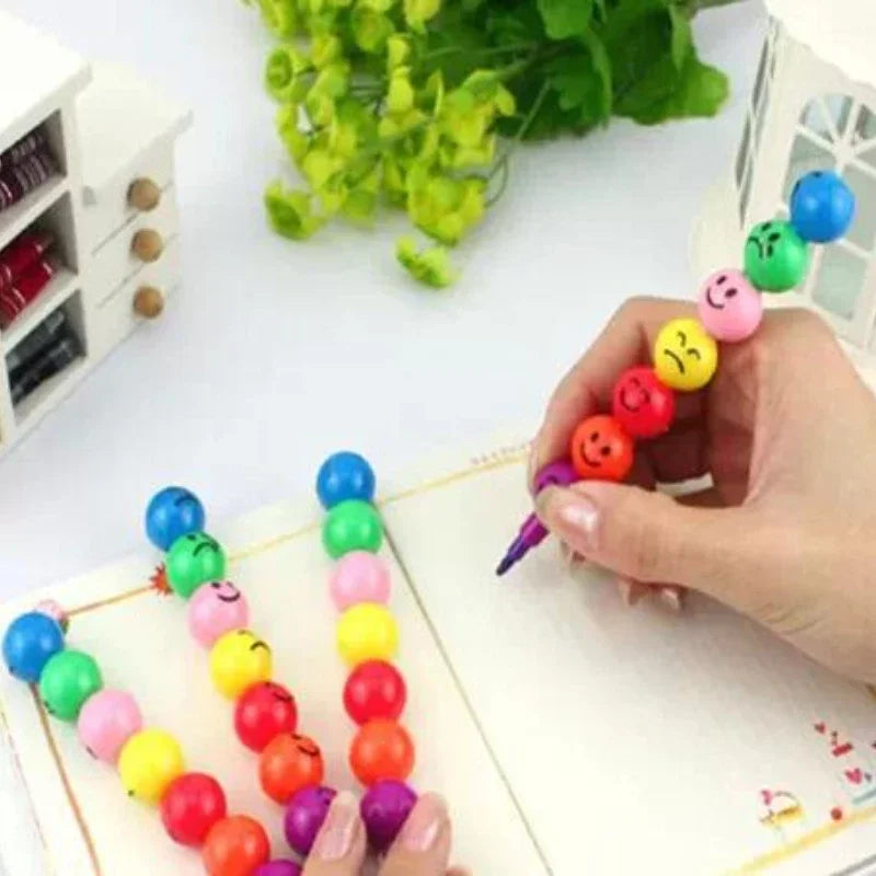 10Pcs Lollipop Building Block Crayon/Pencil Graffiti Pen for Children Birthday Party Favors Student Back To School Gifts