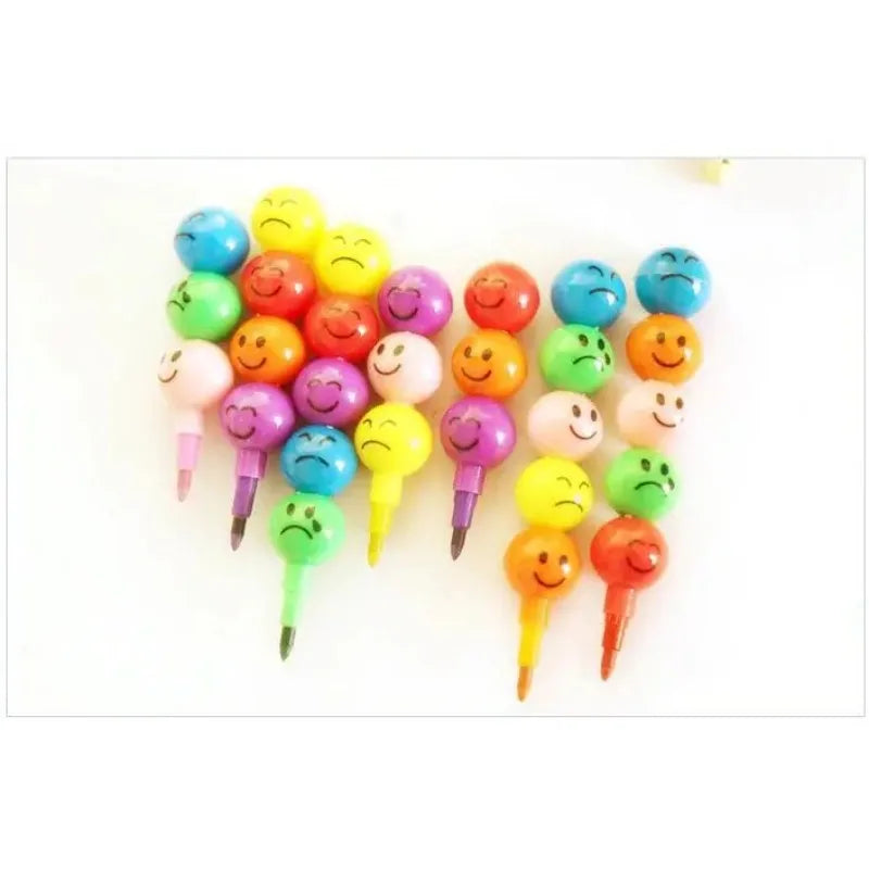 10Pcs Lollipop Building Block Crayon/Pencil Graffiti Pen for Children Birthday Party Favors Student Back To School Gifts