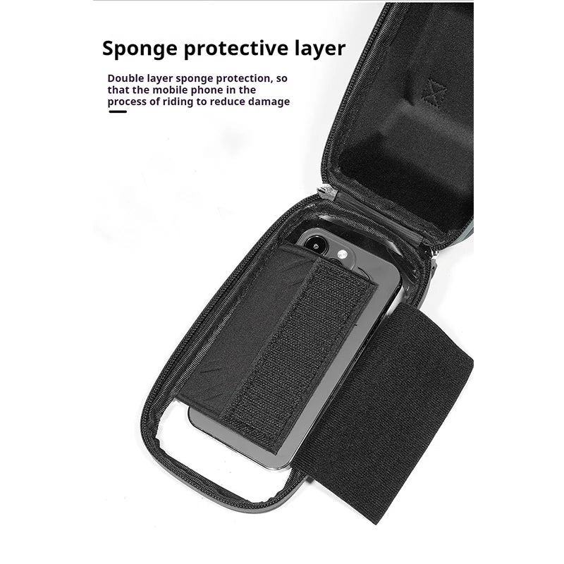 ESLNF Hard Shell Phone Bag Cycling Bag Handlebar Bag Waterproof Large Capacity Touchscreen Compatible Bicycle Accessories