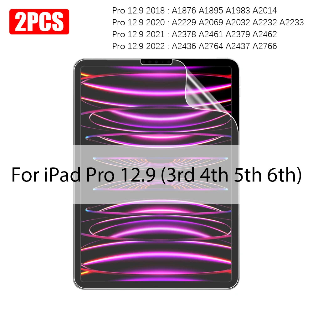 Matte Like Paper Film For Ipad Pro 13 11 M4 M2 12.9 6th 12 9 9th 10th Generation Screen Protector For Ipad Air 5 4 3 Mini 6 10.2