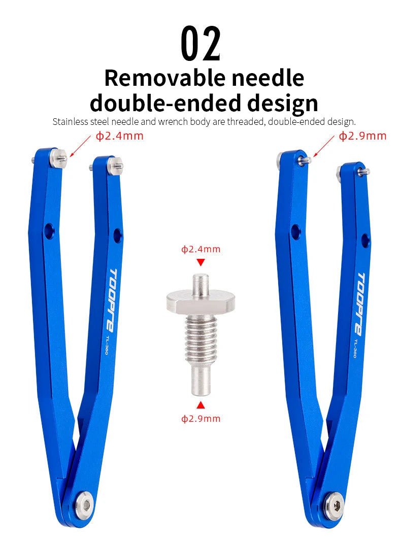 TOOPRE Bicycle Pin Hook Adjustable Wrench DUB Crank Cover Removal Tool Motorcycle Shock Oil Seal Seatshock Fork Repair Tool