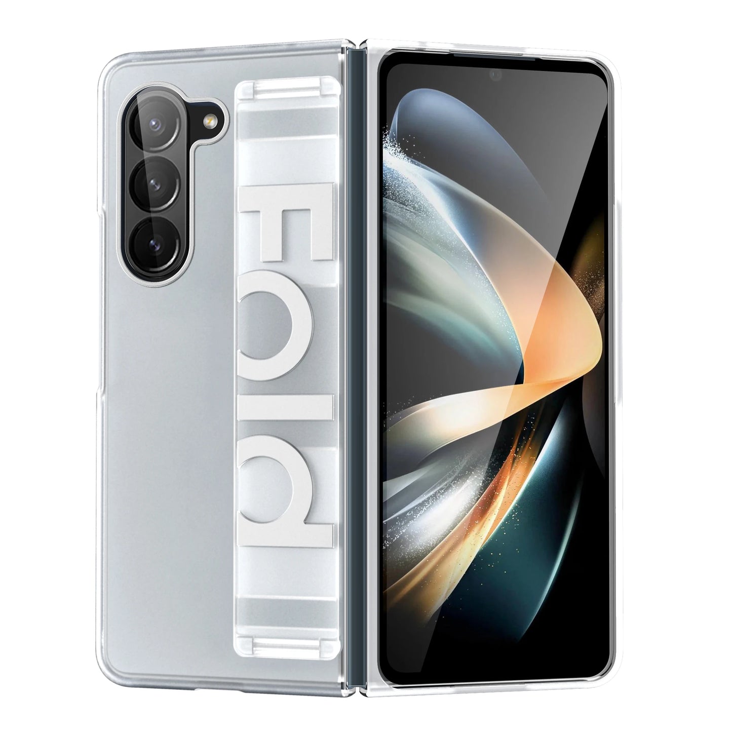Luxury Ultra-thin Matte Silicone Wrist Strap Case For Samsung Galaxy Fold 5 4 3 5G Folding Shockproof Hard Back Cover