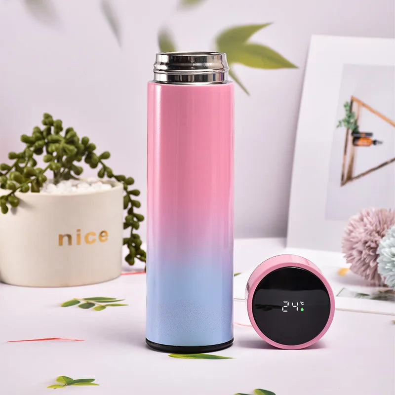 500ML Intelligent Insulation Cup Digital Display Temperature Cup 304 Stainless Steel Straight Cup Coffee Mug Thermal Tumbler