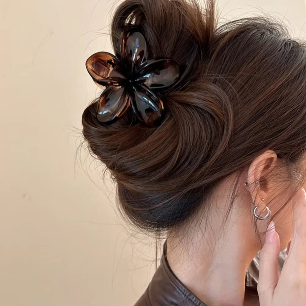2/4PCS Fashion Women Flower Hair Clips Vacation Bohemia Egg Flower Hair Clips Barrettes Girls Large Hairpins Hair Accessories