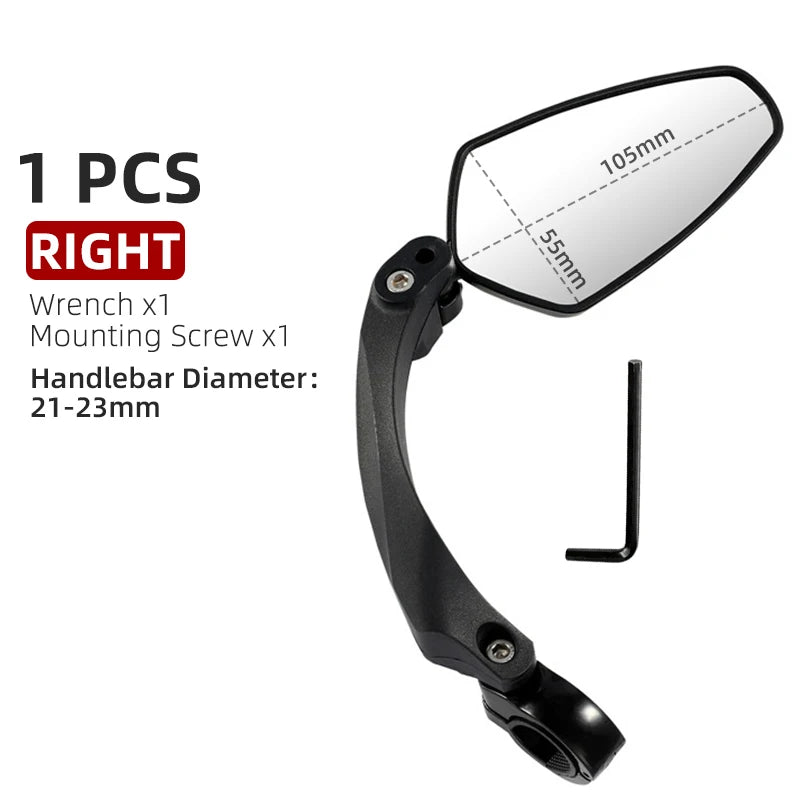 WEST BIKING Anti-Glare Bicycle Mirror Handlebar Rear View Wide Range Back Sight Reflect electric scooter Mirror bike accessories