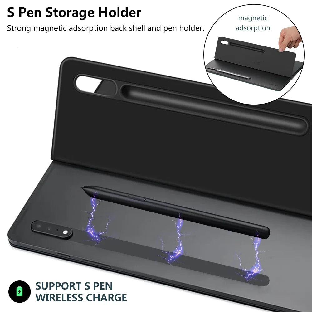 Magnetic Case for Samsung Galaxy S9 S8 Ultra Case Tablet Cover for Galaxy Tab S7 S9 FE Plus Case Slim Protective Leather Funda