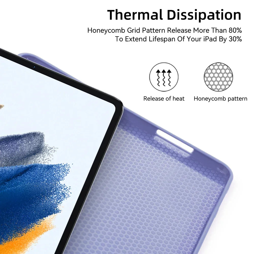 Case Fit Samsung Galaxy Tablet Case for S6 lite Tab A9 A8 A7 S7 S8 S9 and Plus FE Smart Auto Sleep Wake Function Silicone Cover