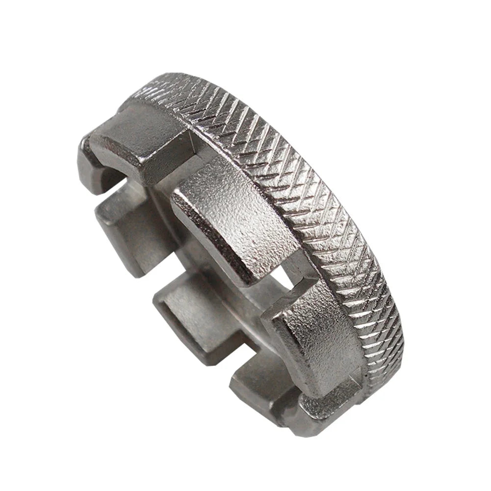 Bike Wheel Rim Wrench Mini Adjuster Spanner 8 Way Groove Bicycle Spoke Tension Wrench Bike Demolition Axis Repair Tools