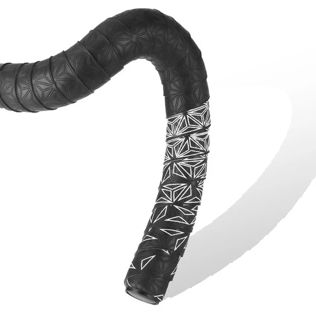 1 Pair Anti-Slip Road Bike Handlebar Tape PU Shock Handle Bar Tape w/ Bar End Plugs Bicycle PU Anti-Vibration Wrap Tape Bartape