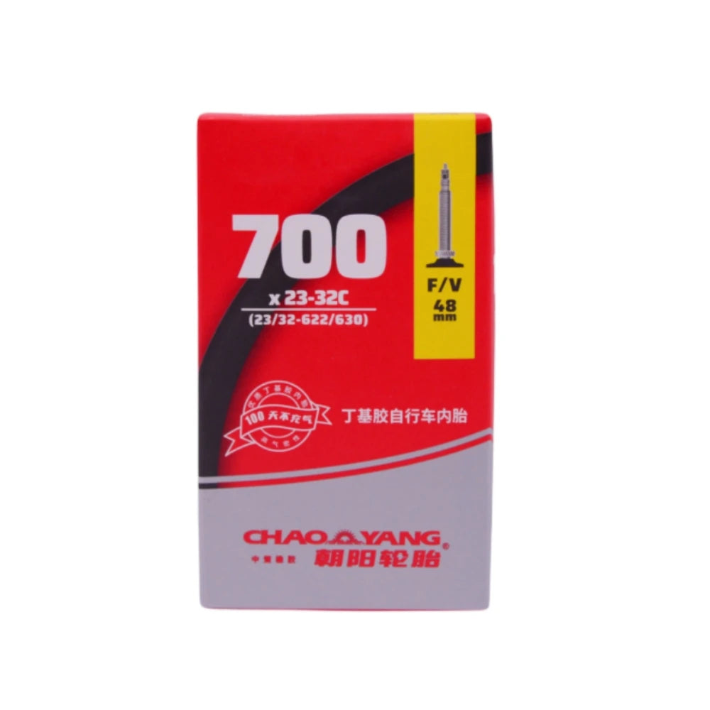 CHAOYANG Inner Tube French Valve Bicycle Tire Road Bike Cycle Butyl Rubber 700c 23/32C FV 48L 60L 80L Durable Standard Inner