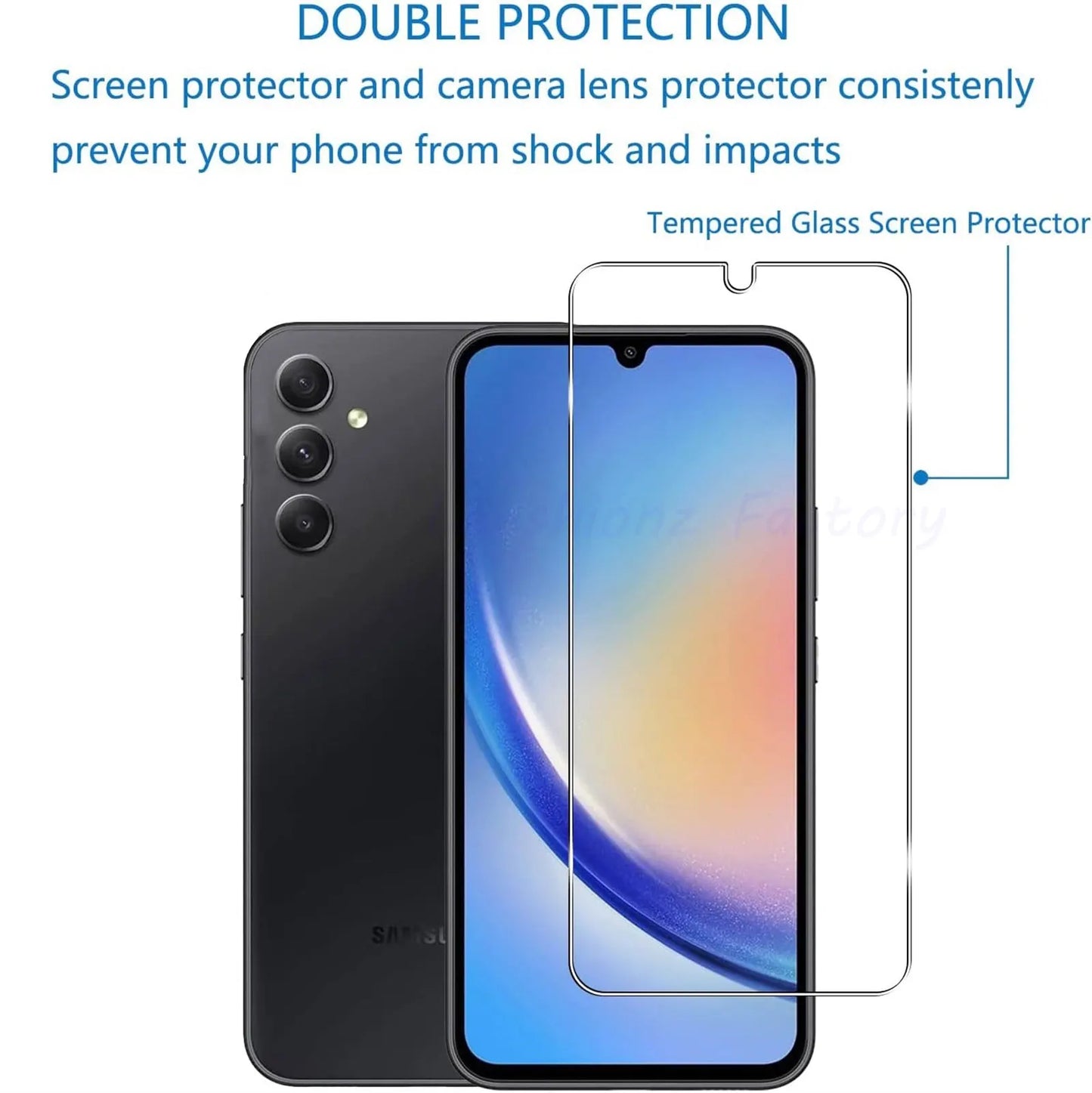 2/4Pcs 10D Tempered Glass For Samsung Galaxy A34 A34 5G Screen Protector Glass Film