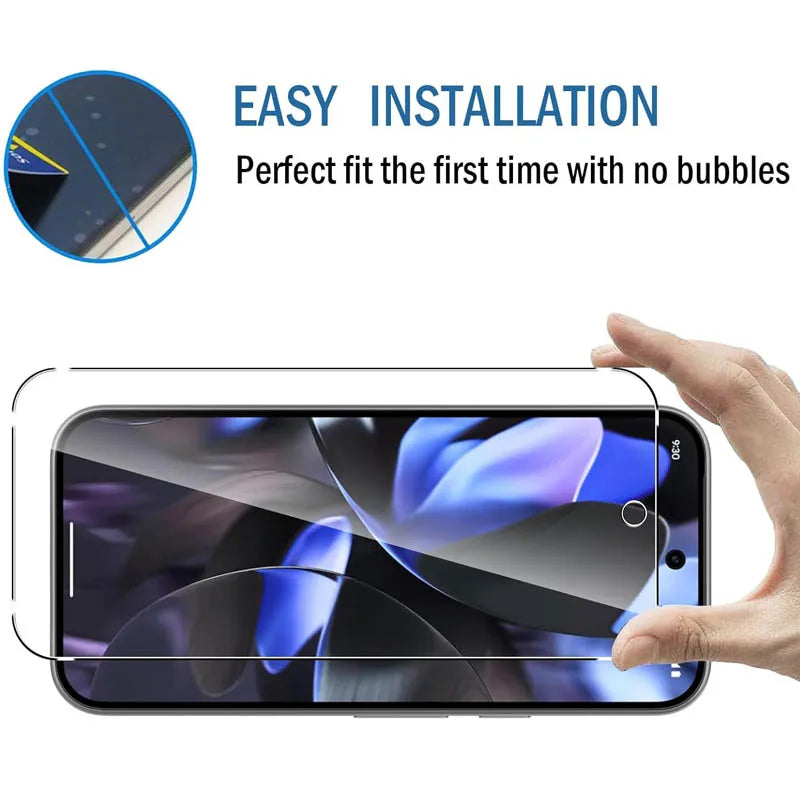 Fingerprint unlock Glass for Pixel 9 Pro 8A 9A 7 6A 7A 8 Pro Screen Protector Pixel 9 Pro XL Tempered Glass for Google Pixel 9