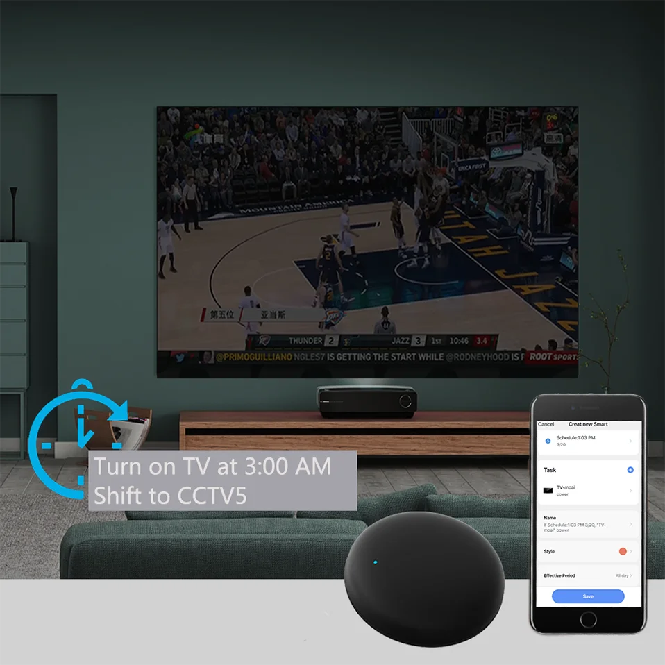 Tuya WiFi Smart IR Remote Control Smart Life APP Replace TV DVD AUD AC Remote Works with Alexa Google Home