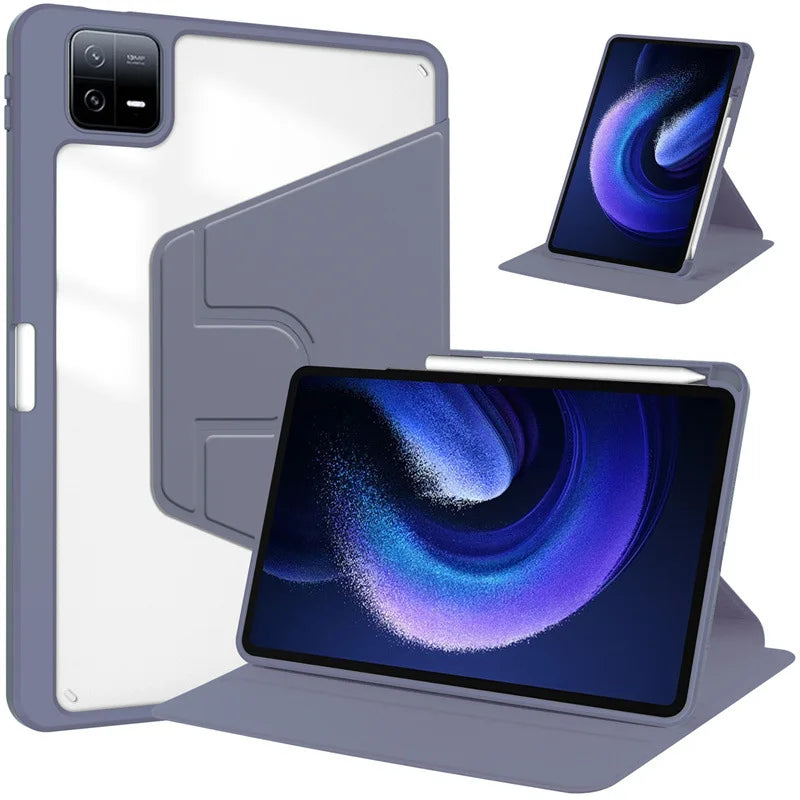 Shockproof Smart Case For Xiaoxin Pad 2024 11pro 12.7 2025 Funda Lenovo Tab M11 TB-330FU TB-331FC Rotation Cover With Pen holder