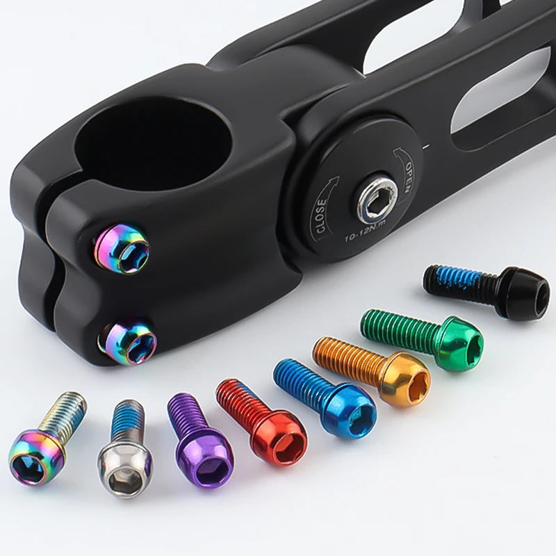 MUQZI 6pcs M6x17mm Disc Brake Caliper Bolts Bike Stem Bolt MTB Crank Arm Screw With Washer Bicycle Parts