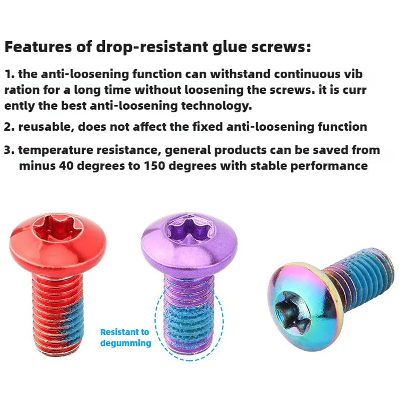 Bike Disc Brake Rotor Fixing Screw 12PCS T25 Bicycle screws Steel Alloy for MTB Road Bike 6-Bolt Plate Bicycle accessories