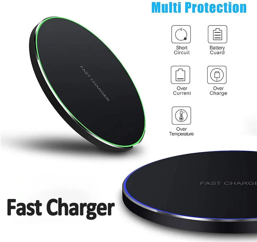 30W Super Fast Wireless Charger For Samsung Galaxy S20 S10 S9 S8 Note Phone Charging Pad For iPhone 15 14 13 12 Pro Xs Max X 8