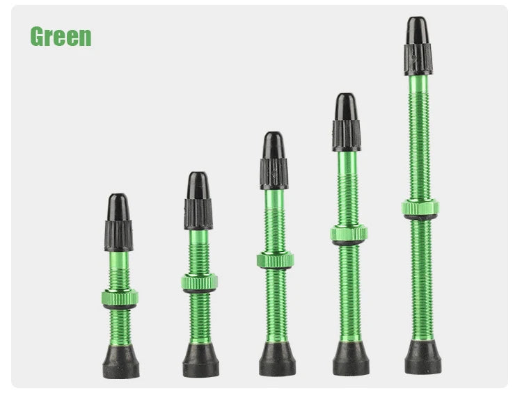 2pcs/bag Bicycle Bike Tubeless Presta Valves Stems Aluminium Alloy 40mm 44mm 48mm 60mm 80mm with Valve Core Removal Tool