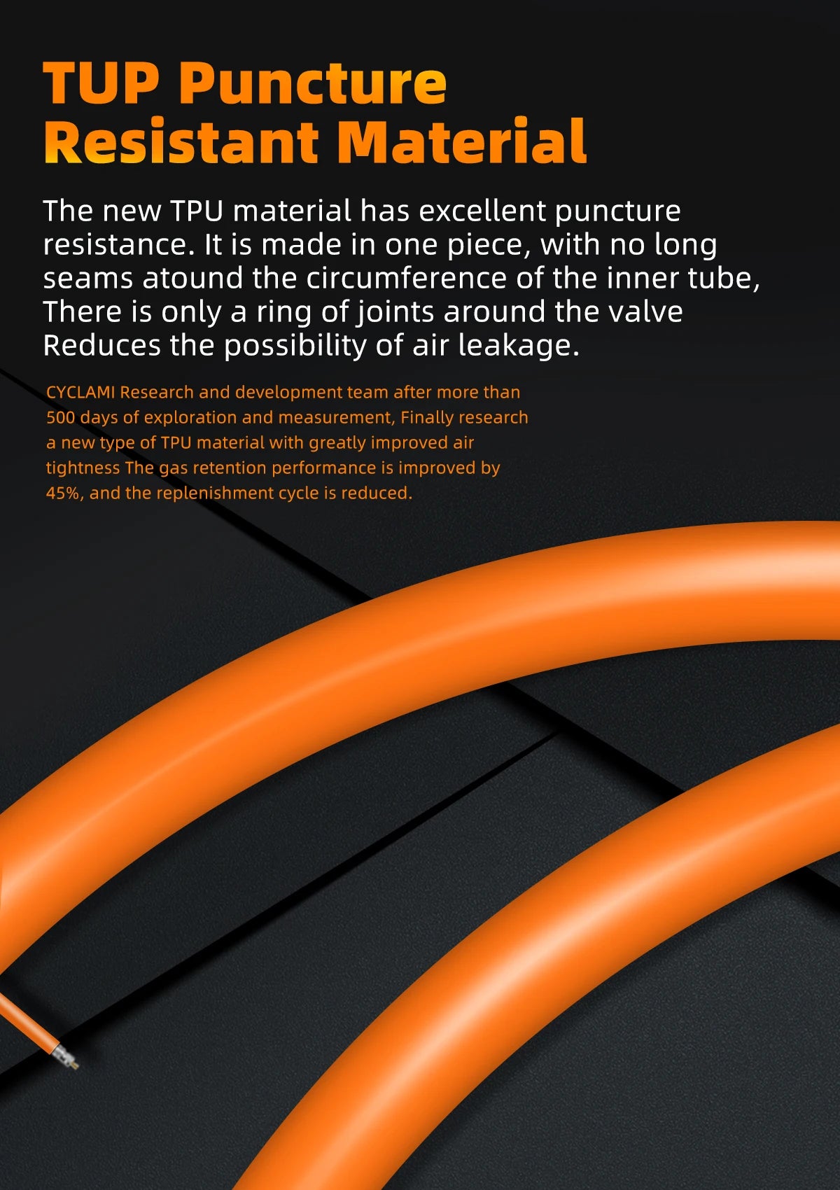 CYCLAMI Ultralight TPU Road Bicycle Inner Tube 700Cx32-47C MTB 29 Gravel Bike Inner Tube French Valve FV65mm/45mm