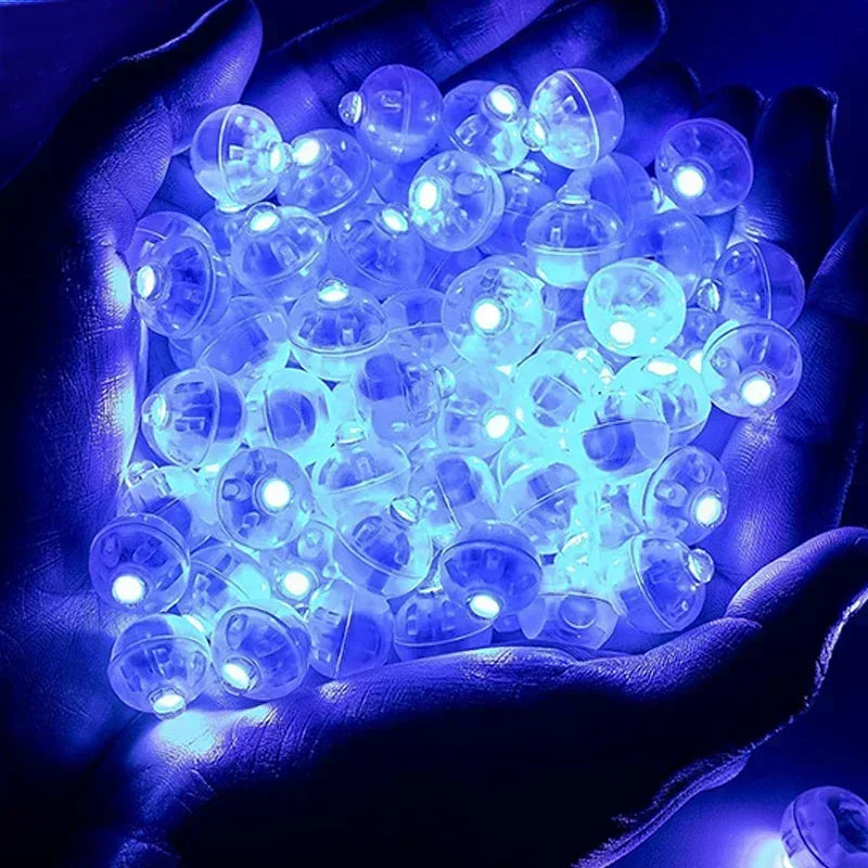 100/10Pcs Luminous Tumbler Ball Lamp Mini LED Balloon Light Colorful Flashing Lantern Christmas Wedding Birthday Party Decor