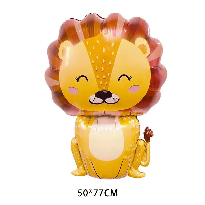 Cartoon Animal Rabbit Deer Foil Balloon Kids Gifts Birthday Party Jungle Animal Theme Decoration Squirrel Fox Bear Helium Globos