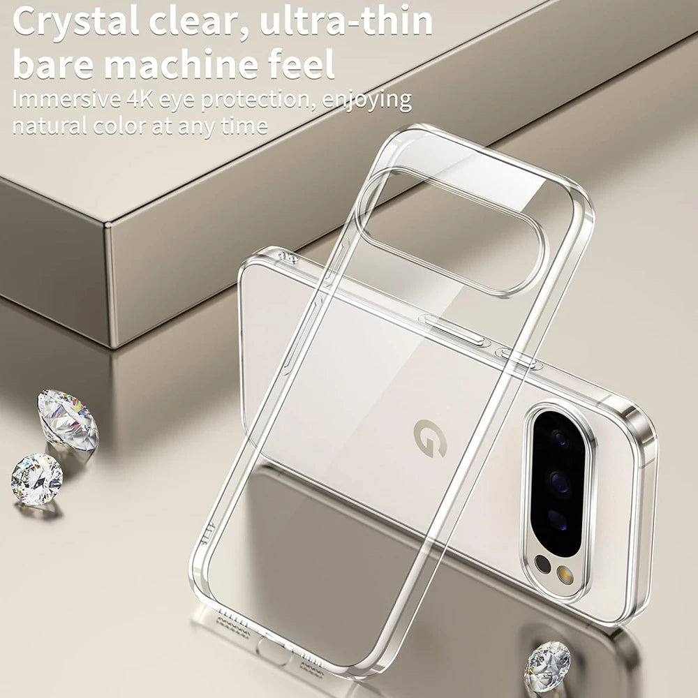 Ultra Thin Shockproof Silicone Soft Case For Google Pixel 9A 9 ProXL 8 8A 7 7A 6 6A Pro XL 5 Transparent Back Cover Clear Shell