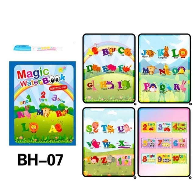 Montessori Toys Reusable Coloring Book Magic Water Drawing Book Painting Drawing Toys Sensory Early Education Toys for Children