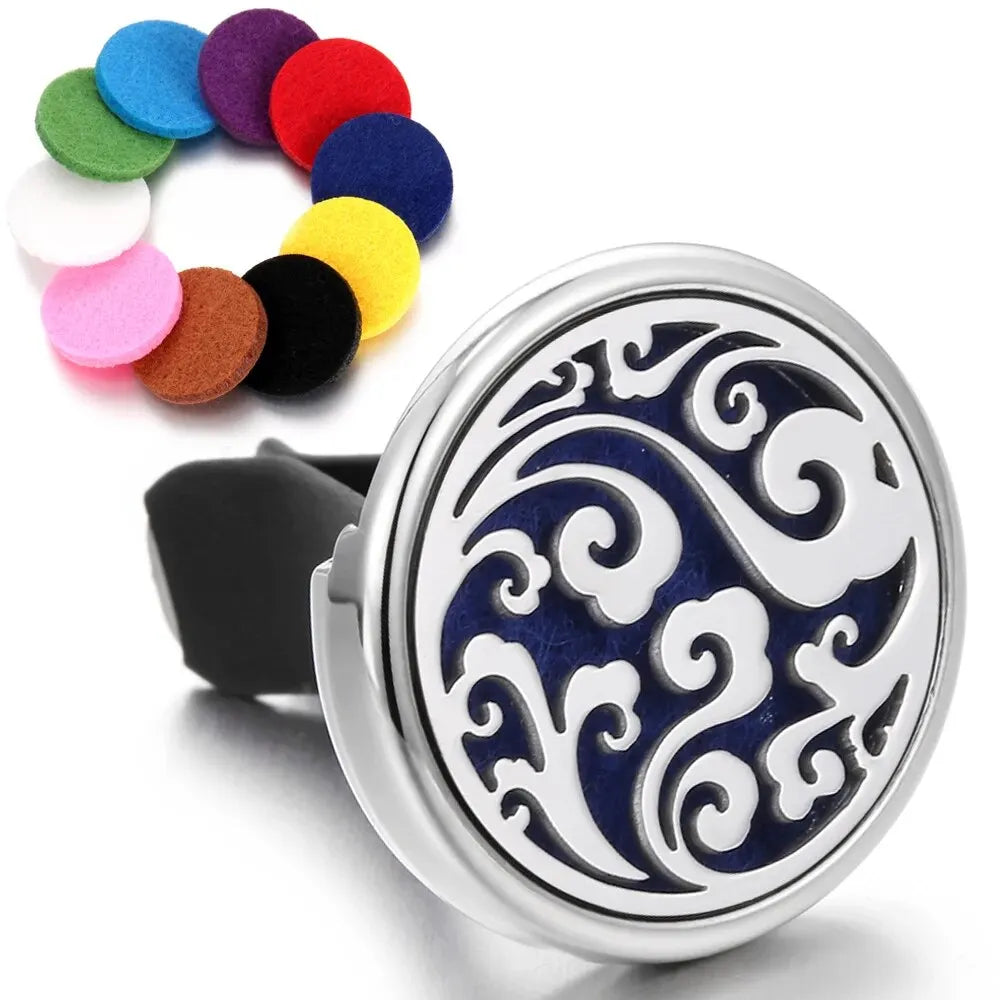 Tree Car Aromatherapy Diffuser Locket Car Clip Perfume Essential Oil Diffuser Car Vent Clip Air Freshener Purifier With Pads