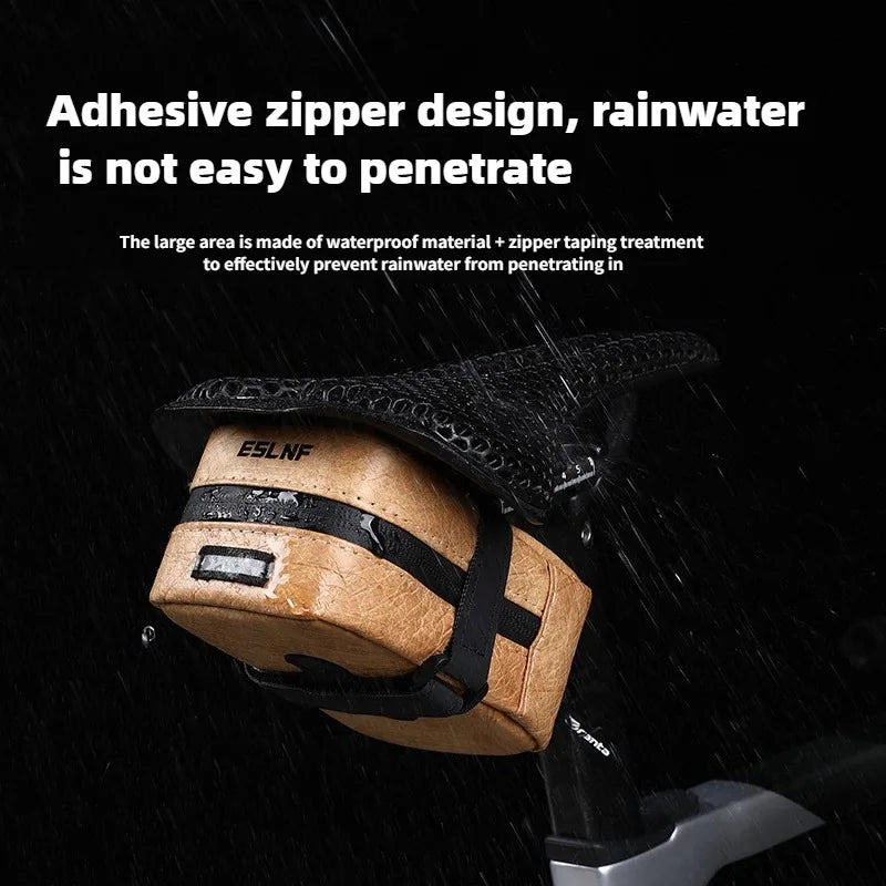 ESLNF Bicycle Bag Tail Rear Cycling Rear Seat DuPont paper Waterproof Saddle Bag MTB Road Bicycle Storage Bag Bike Accessories
